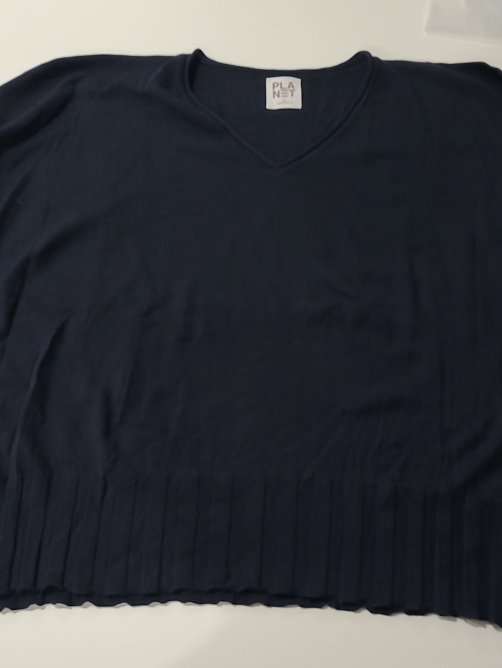 Planet Navy V-Neck Women's Sweater